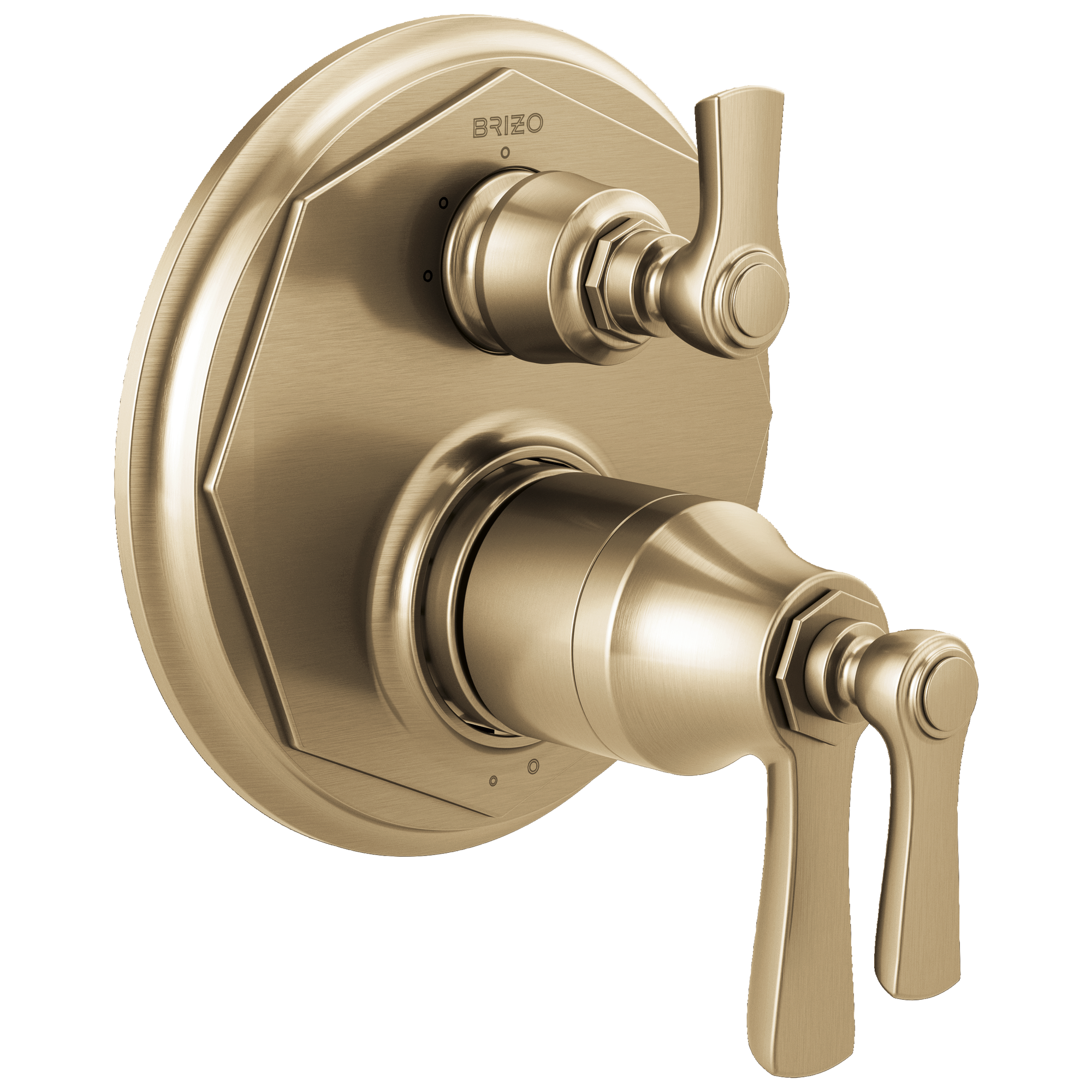 Brizo Rook: TempAssure Thermostatic Valve with 3-Function Diverter Trim