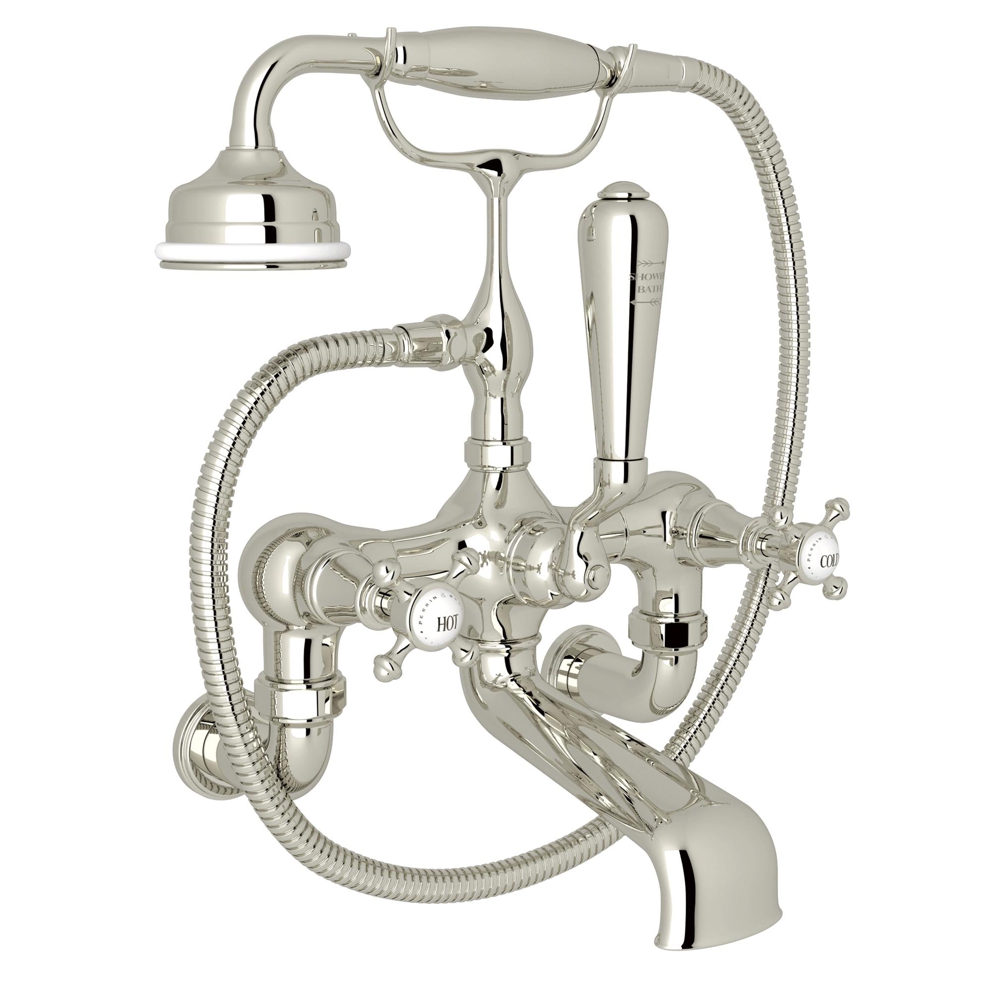 Perrin & Rowe U.3007 Georgian Era Exposed Wall Mount Tub Filler