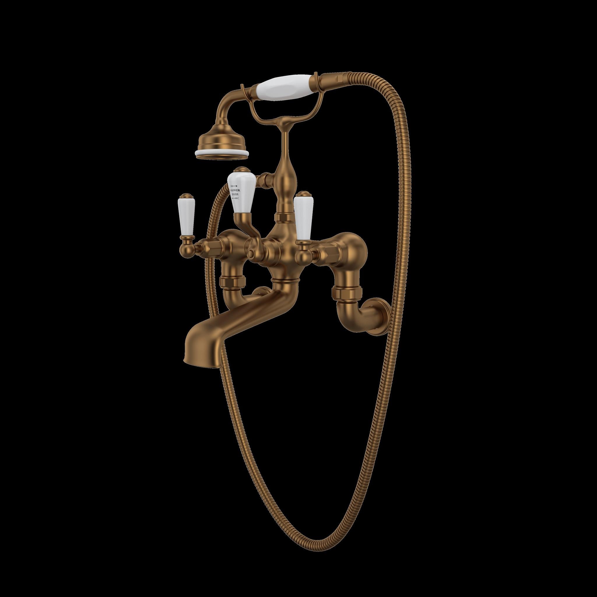 Perrin & Rowe U.3510 Edwardian Exposed Wall Mount Tub Filler