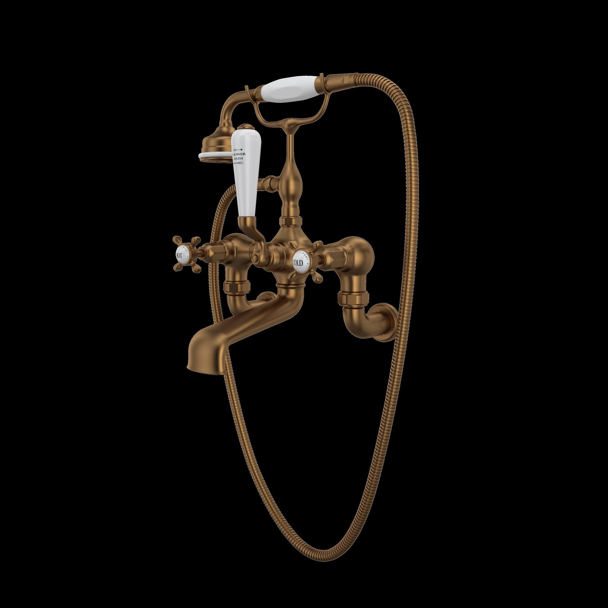 Perrin & Rowe U.3511 Edwardian Exposed Wall Mount Tub Filler