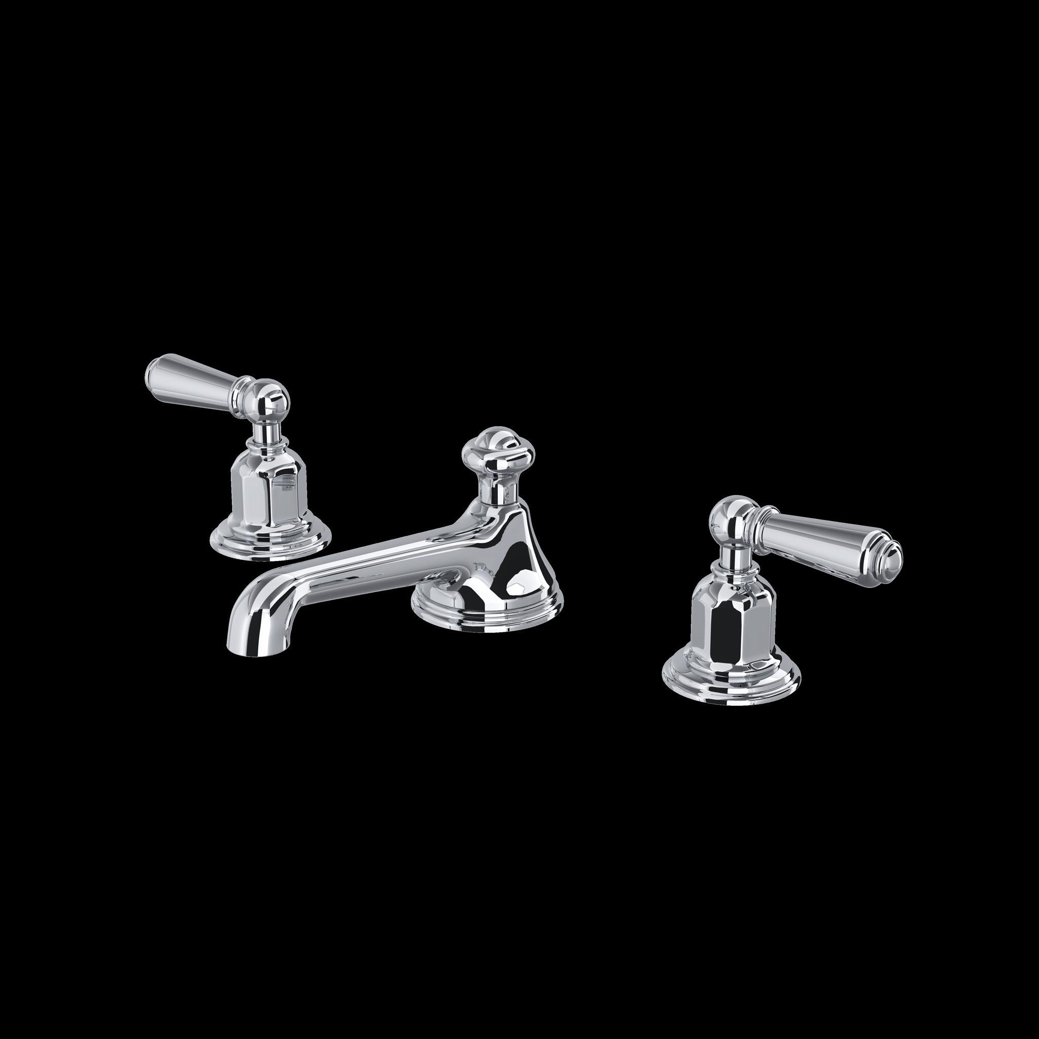 Perrin & Rowe U.3705 Edwardian Widespread Lavatory Faucet With Low Spout