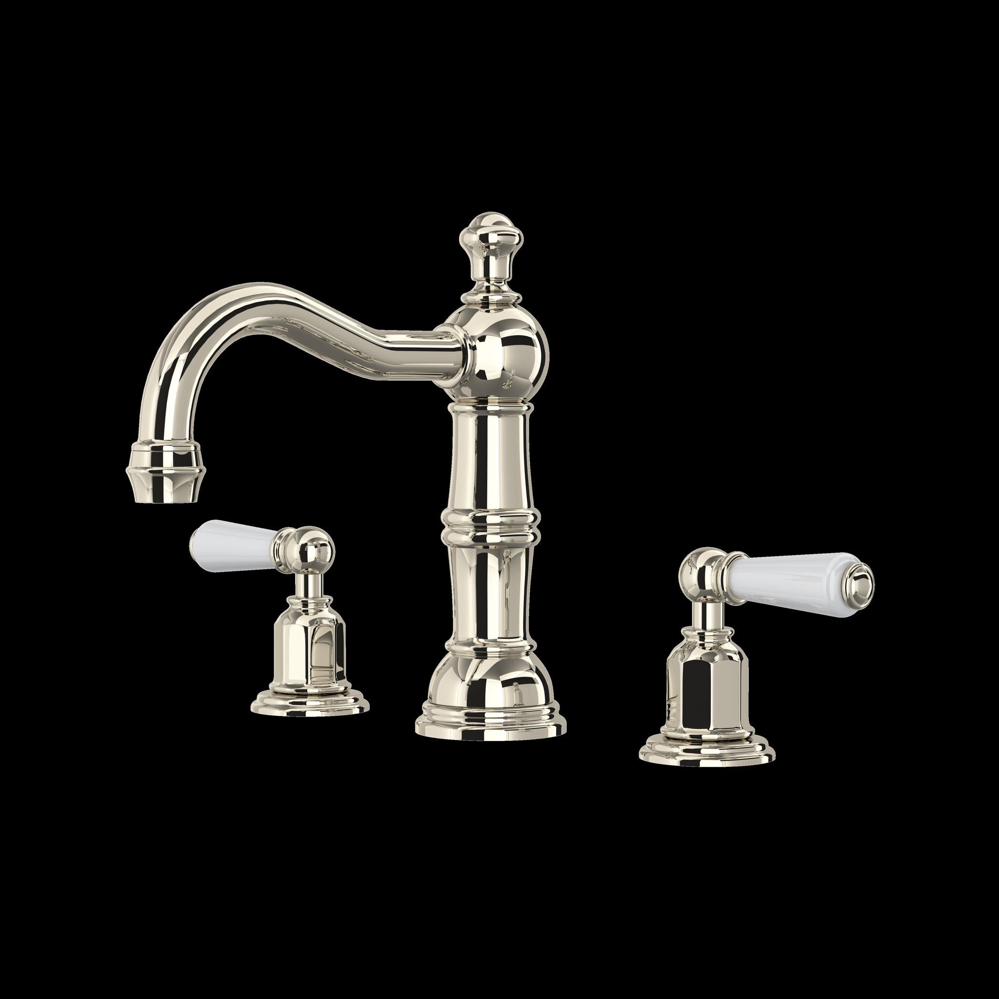 Perrin & Rowe U.3720 Edwardian Widespread Lavatory Faucet With Column Spout