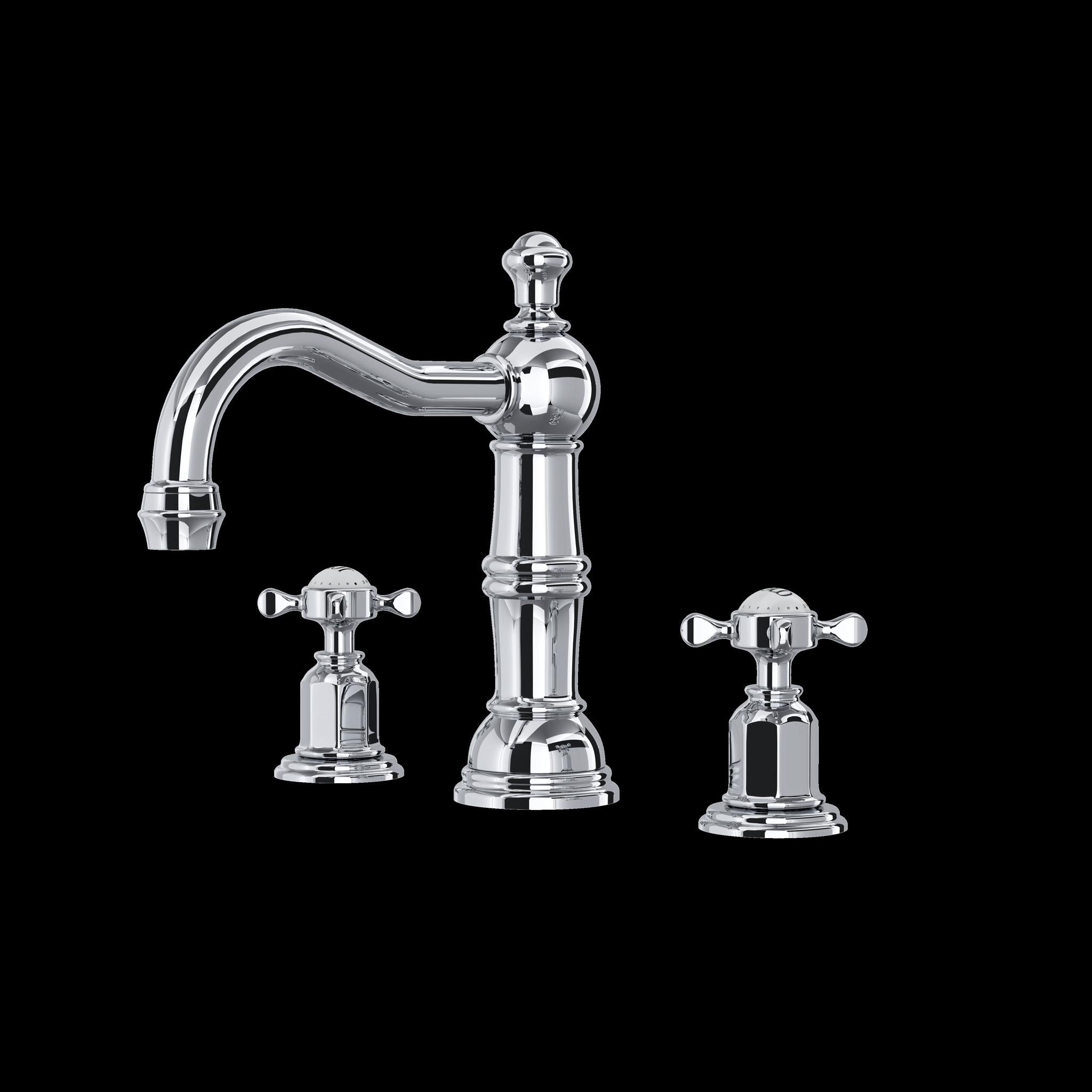 Perrin & Rowe U.3721 Edwardian Widespread Lavatory Faucet With Column Spout