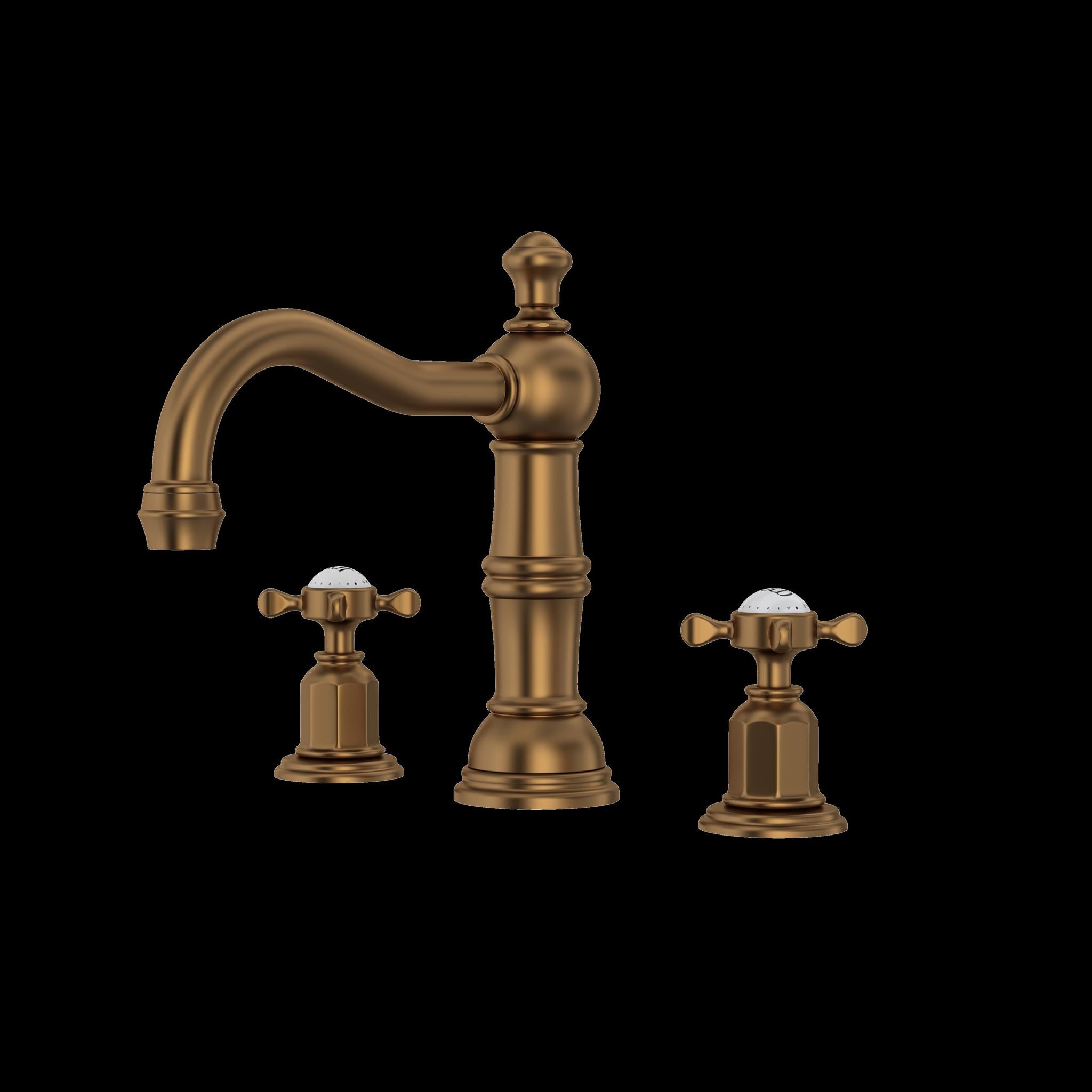 Perrin & Rowe U.3721 Edwardian Widespread Lavatory Faucet With Column Spout