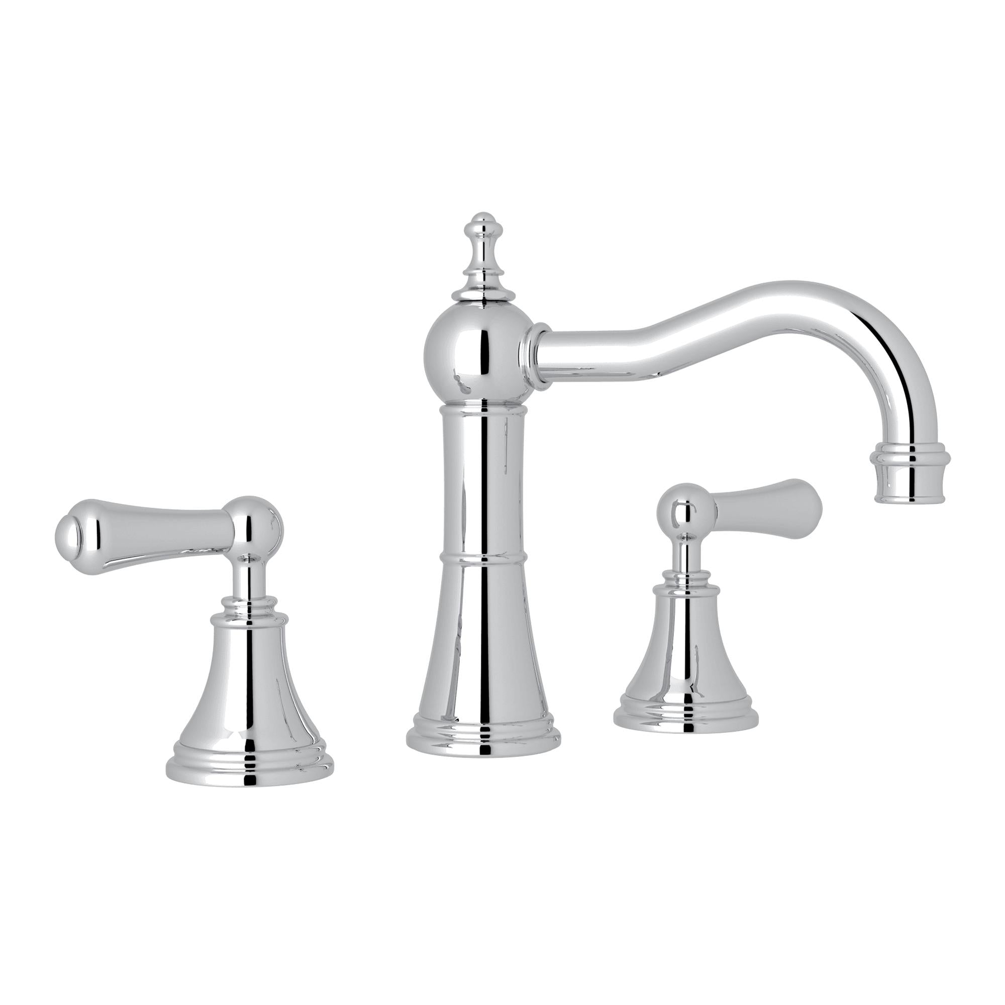 Perrin & Rowe U.3723 Georgian Era Widespread Lavatory Faucet With Column Spout