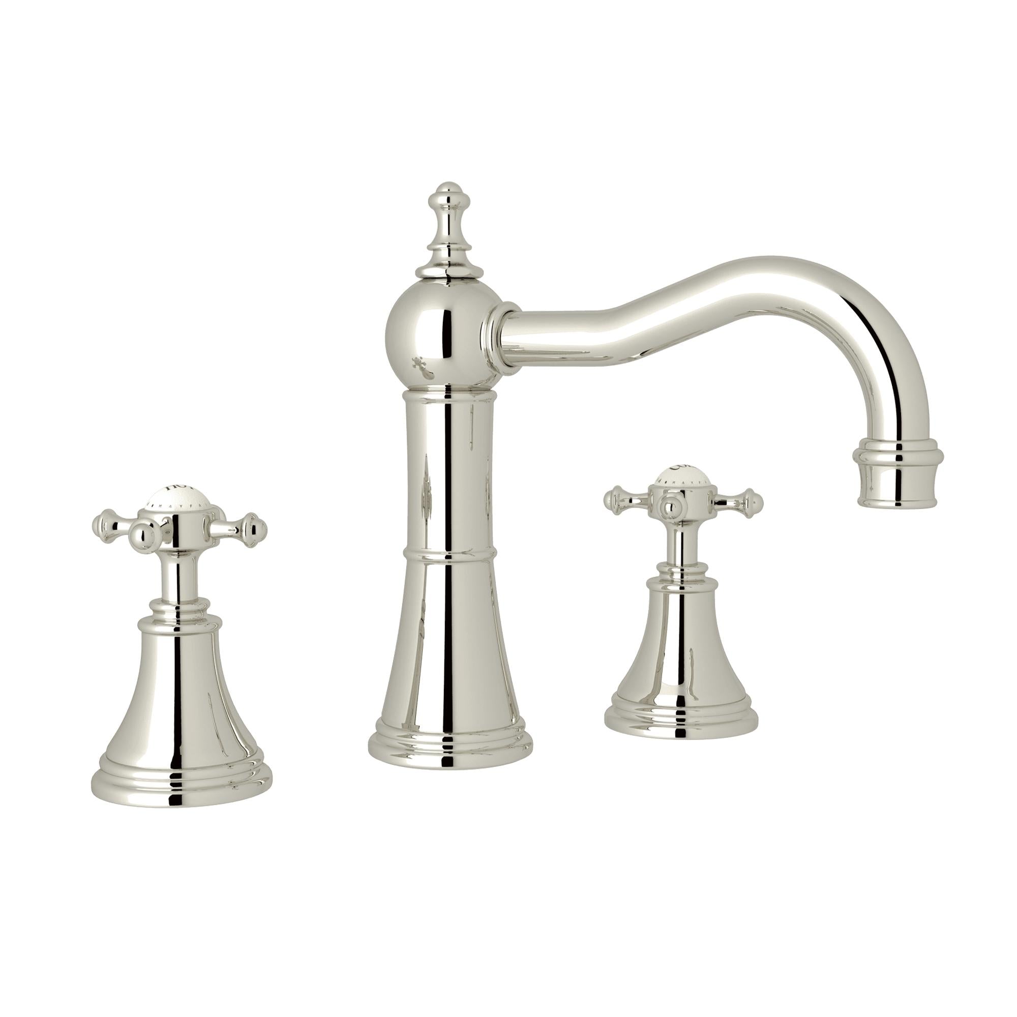 Perrin & Rowe U.3724 Georgian Era Widespread Lavatory Faucet With Column Spout