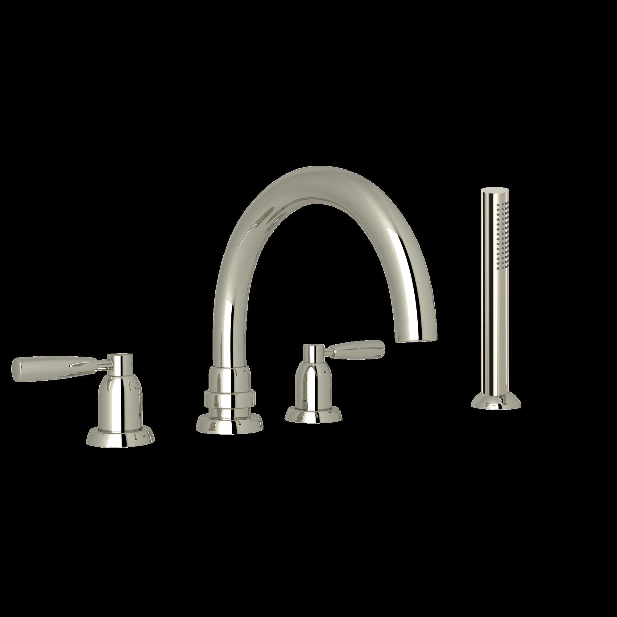 Perrin & Rowe U.3975 Holborn 4-Hole Deck Mount Tub Filler with C-Spout
