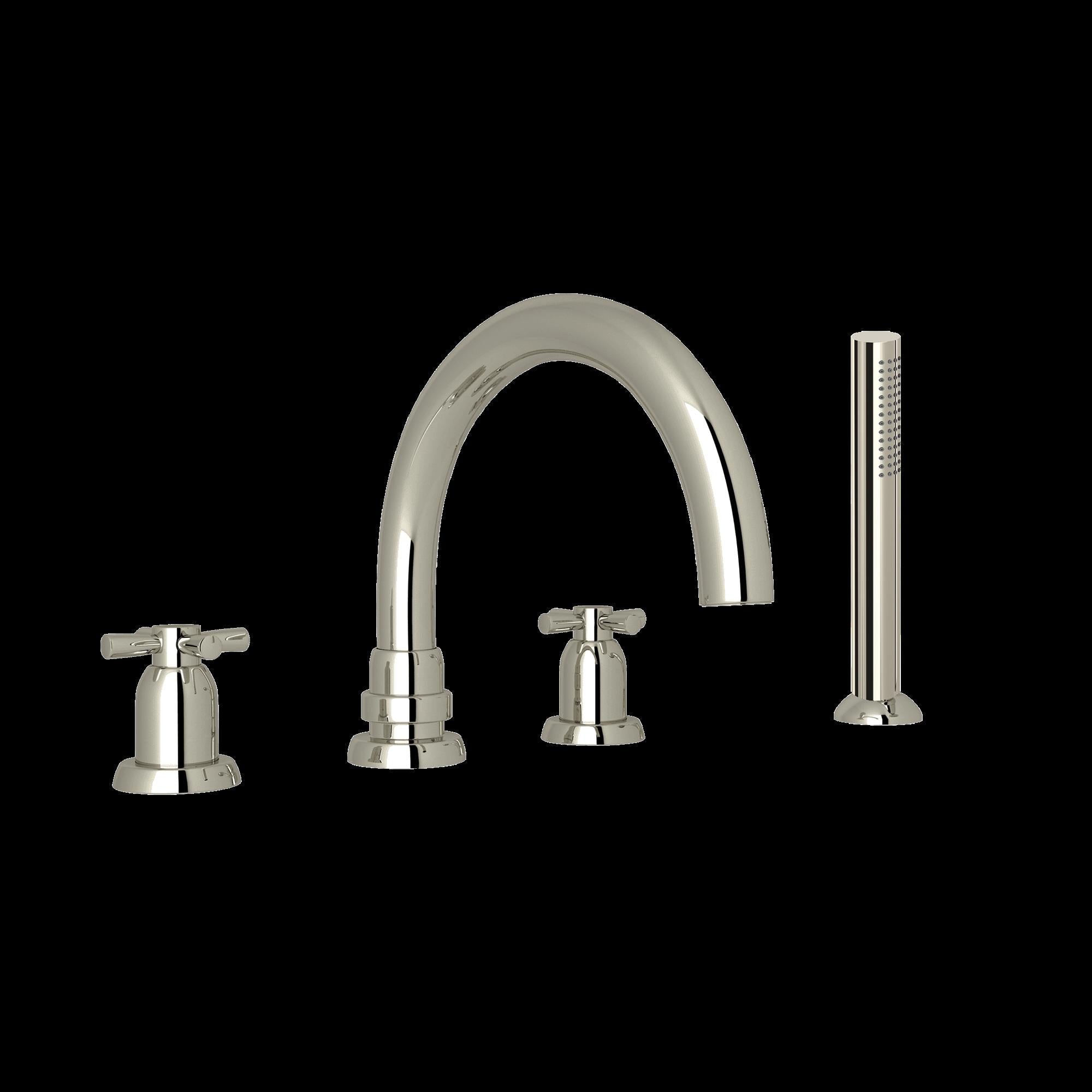 Perrin & Rowe U.3976 Holborn 4-Hole Deck Mount Tub Filler with C-Spout