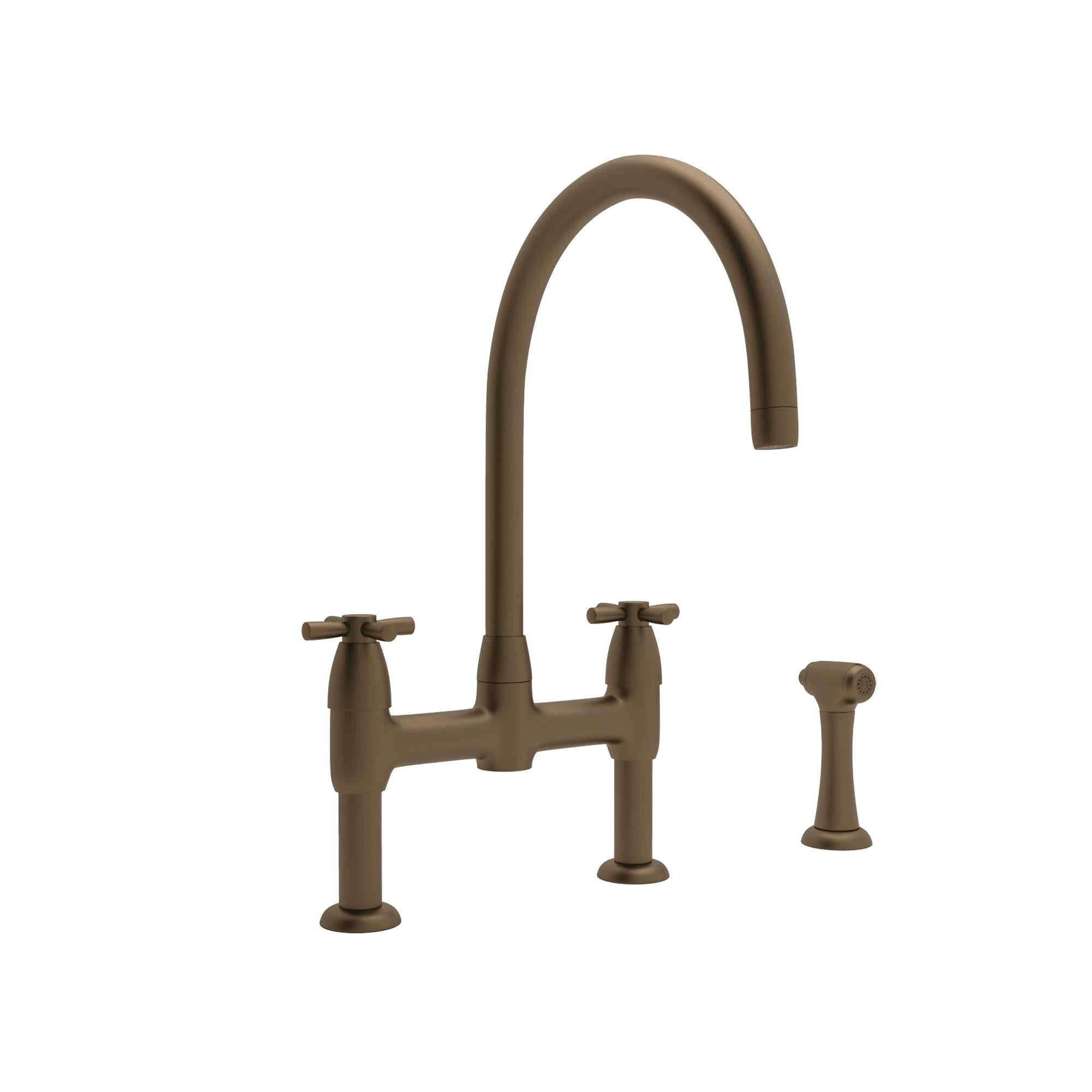 Perrin & Rowe U.4272 Holborn Bridge Kitchen Faucet with C-Spout and Side Spray