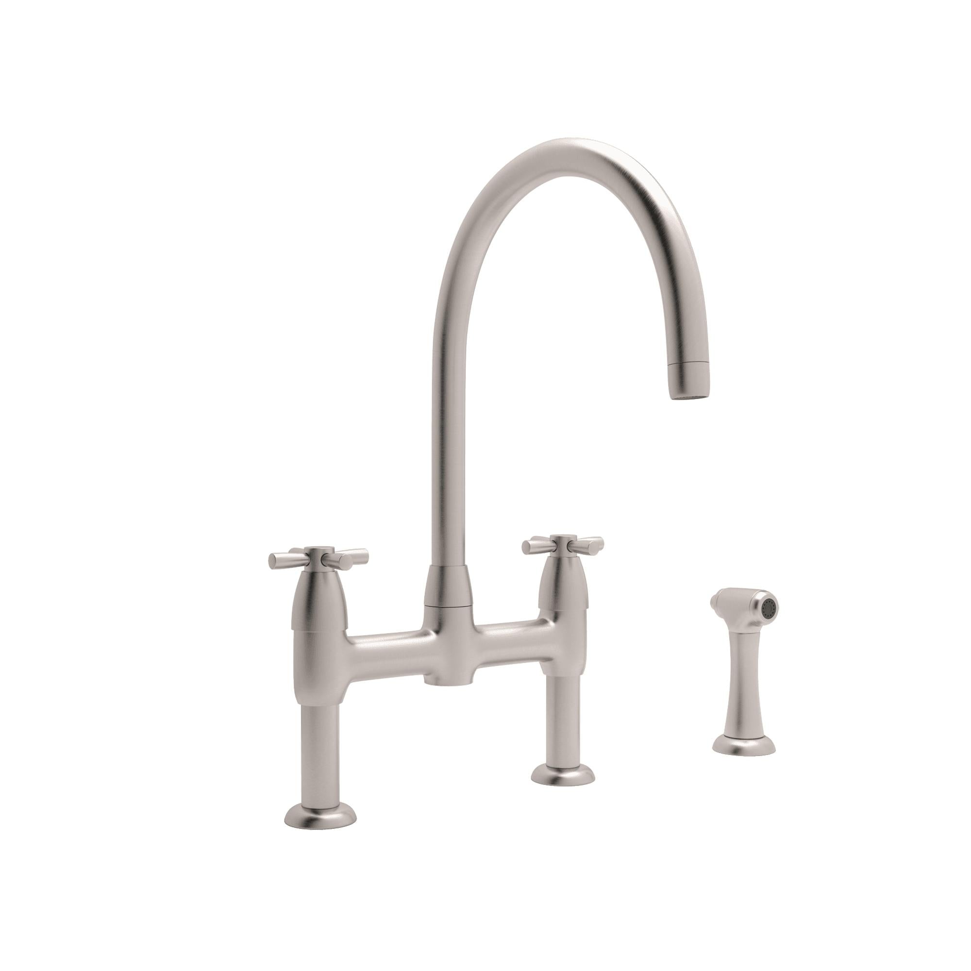 Perrin & Rowe U.4272 Holborn Bridge Kitchen Faucet with C-Spout and Side Spray