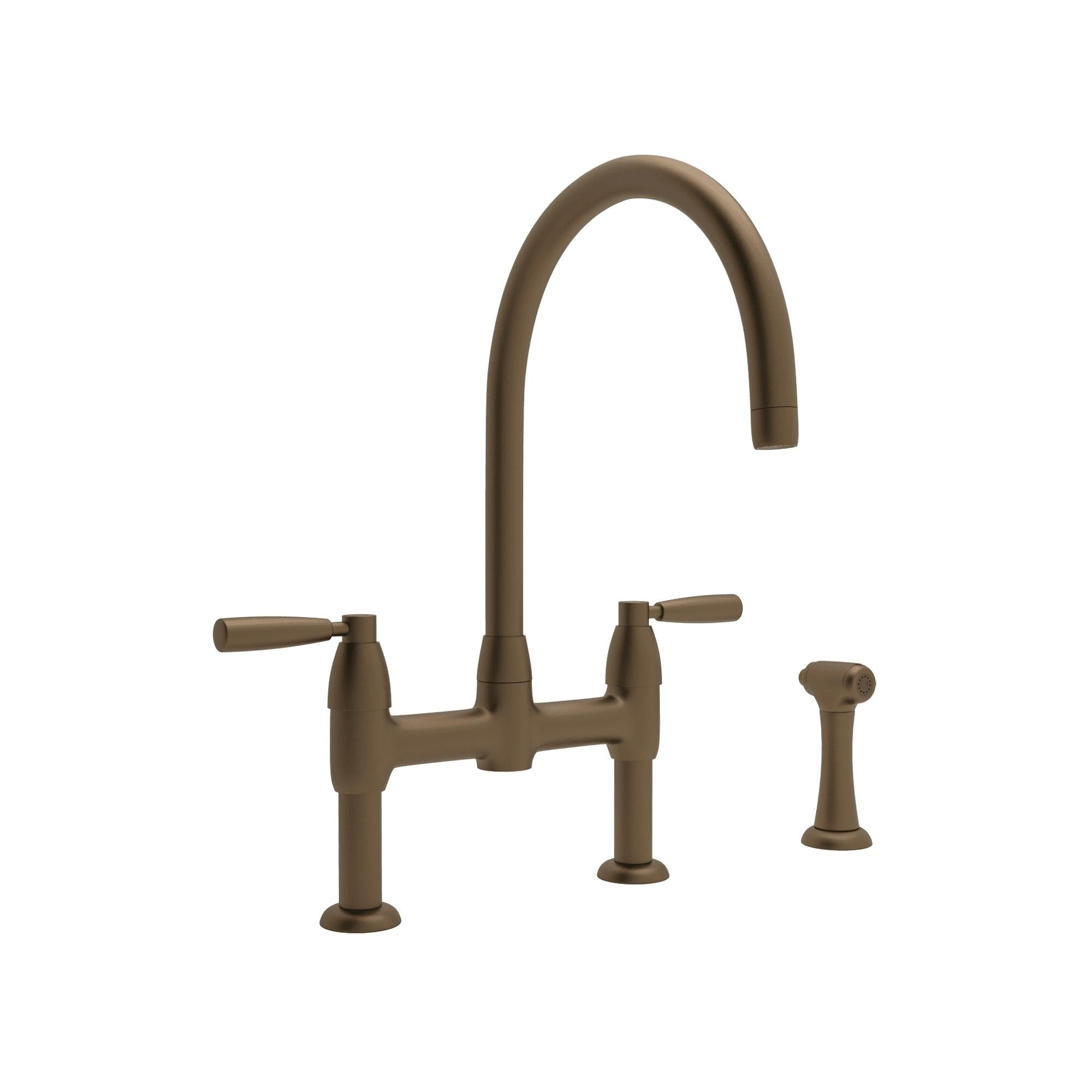 Perrin & Rowe U.4273 Holborn Bridge Kitchen Faucet with C-Spout and Side Spray