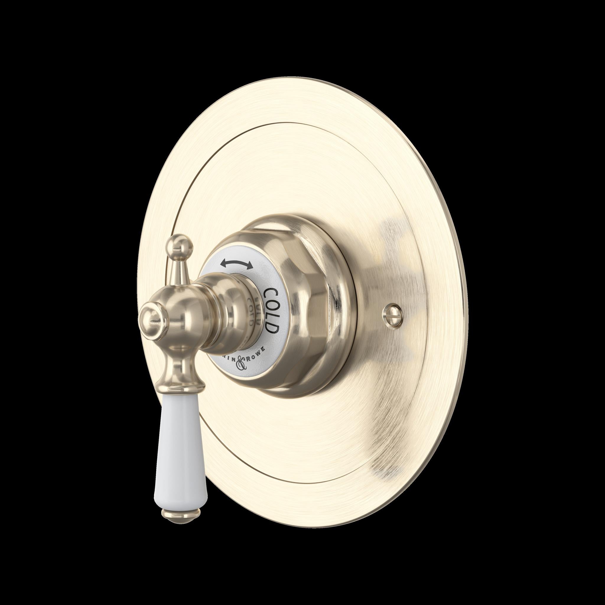 Perrin & Rowe U.5565 Edwardian 3/4" Round Thermostatic Trim Without Volume Control