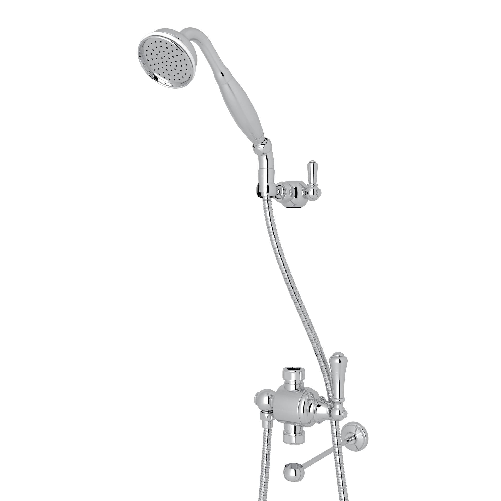 Perrin & Rowe U.5783N Riser Diverter With Handshower, Hose, And Parking Bracket