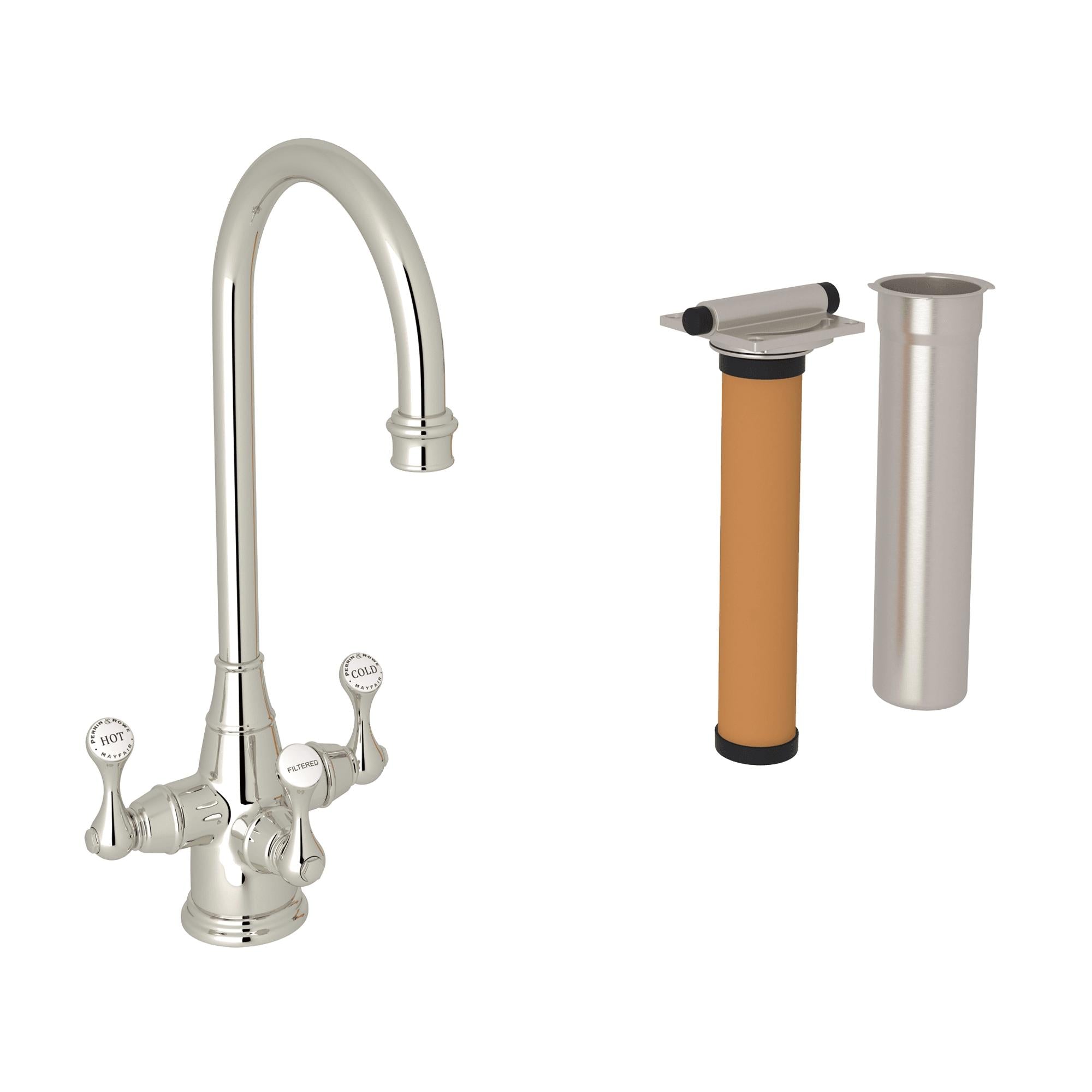 Perrin & Rowe U.KIT1220 Georgian Era Three Handle Bar/Food Prep Filter Kitchen Faucet Kit