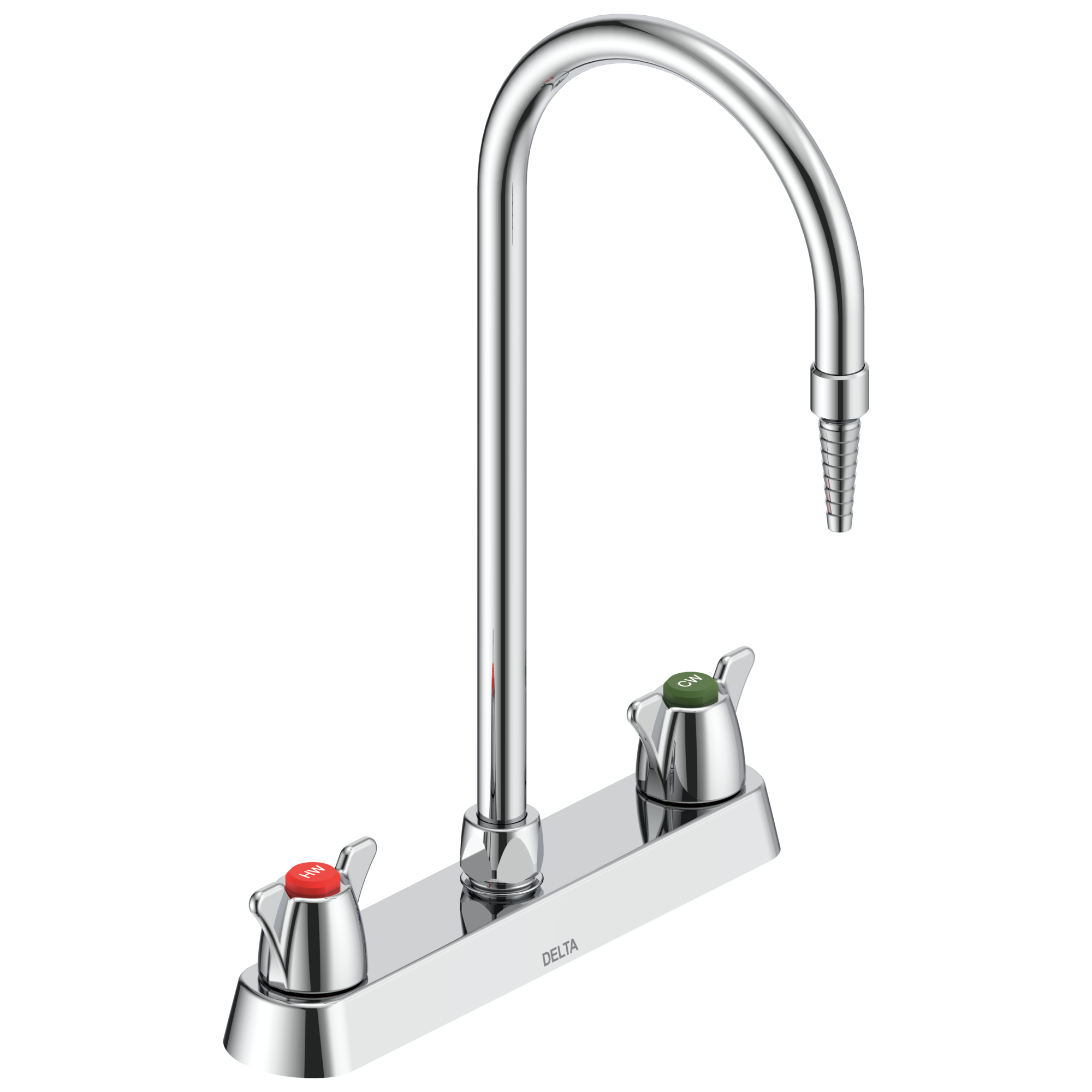Delta W6740 Commercial Two Handle 8" Deck Mount Laboratory Mixing Faucet