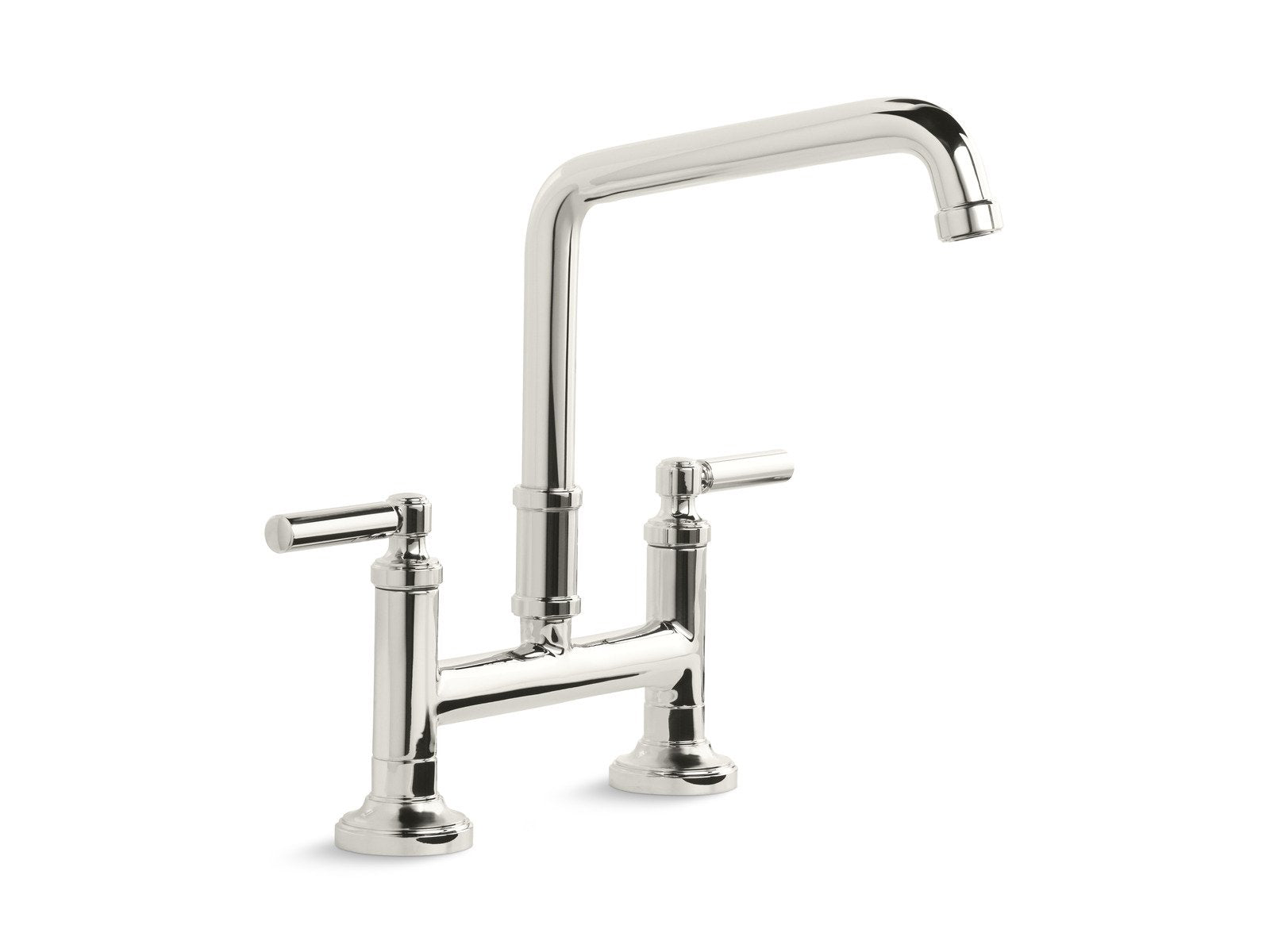 Kallista P25001-00-CP Quincy Deck-Mount Bridge Faucet, Lever Handles