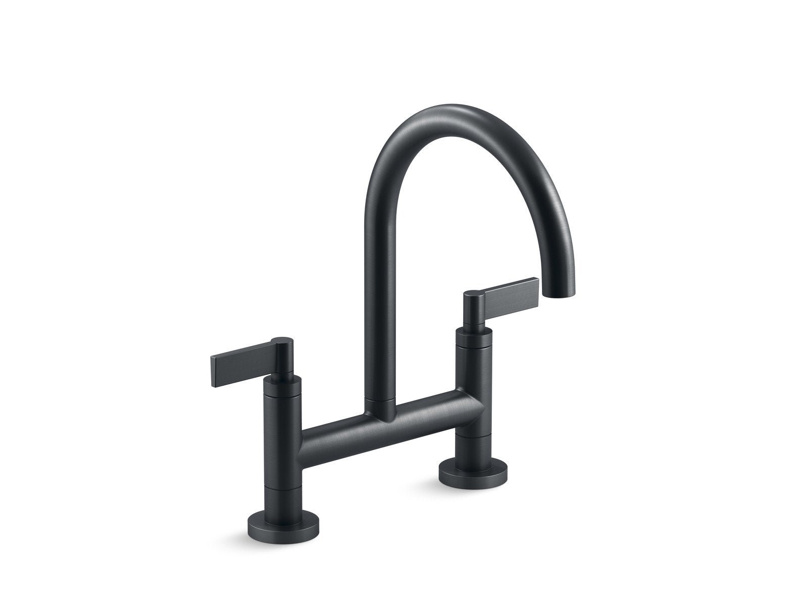 Kallista P25202-LV-CP One Deck-Mount Bridge Kitchen Faucet, Lever Handles