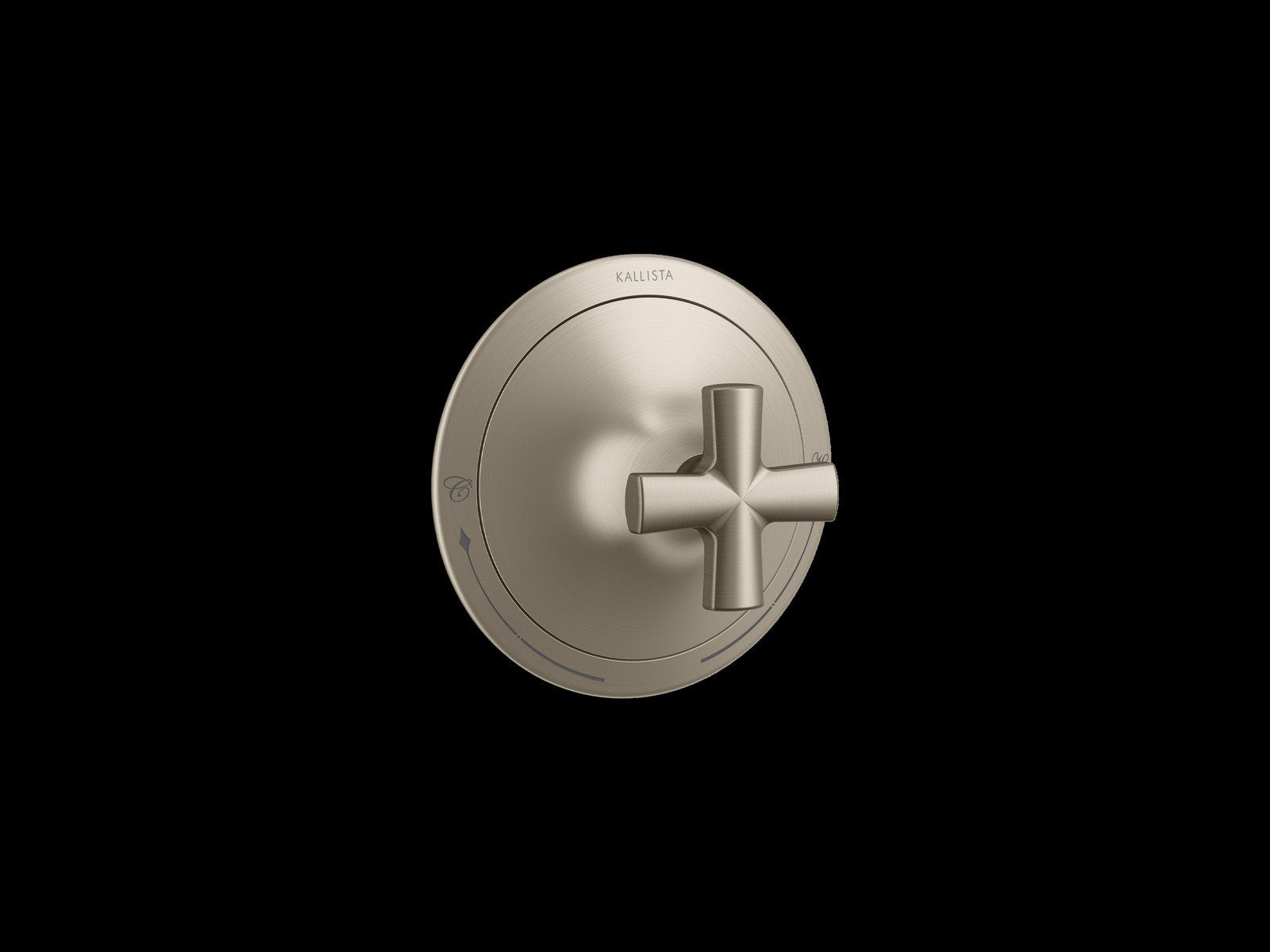 Kallista P25022-CR-BV Script Thermostatic Trim, Cross Handles