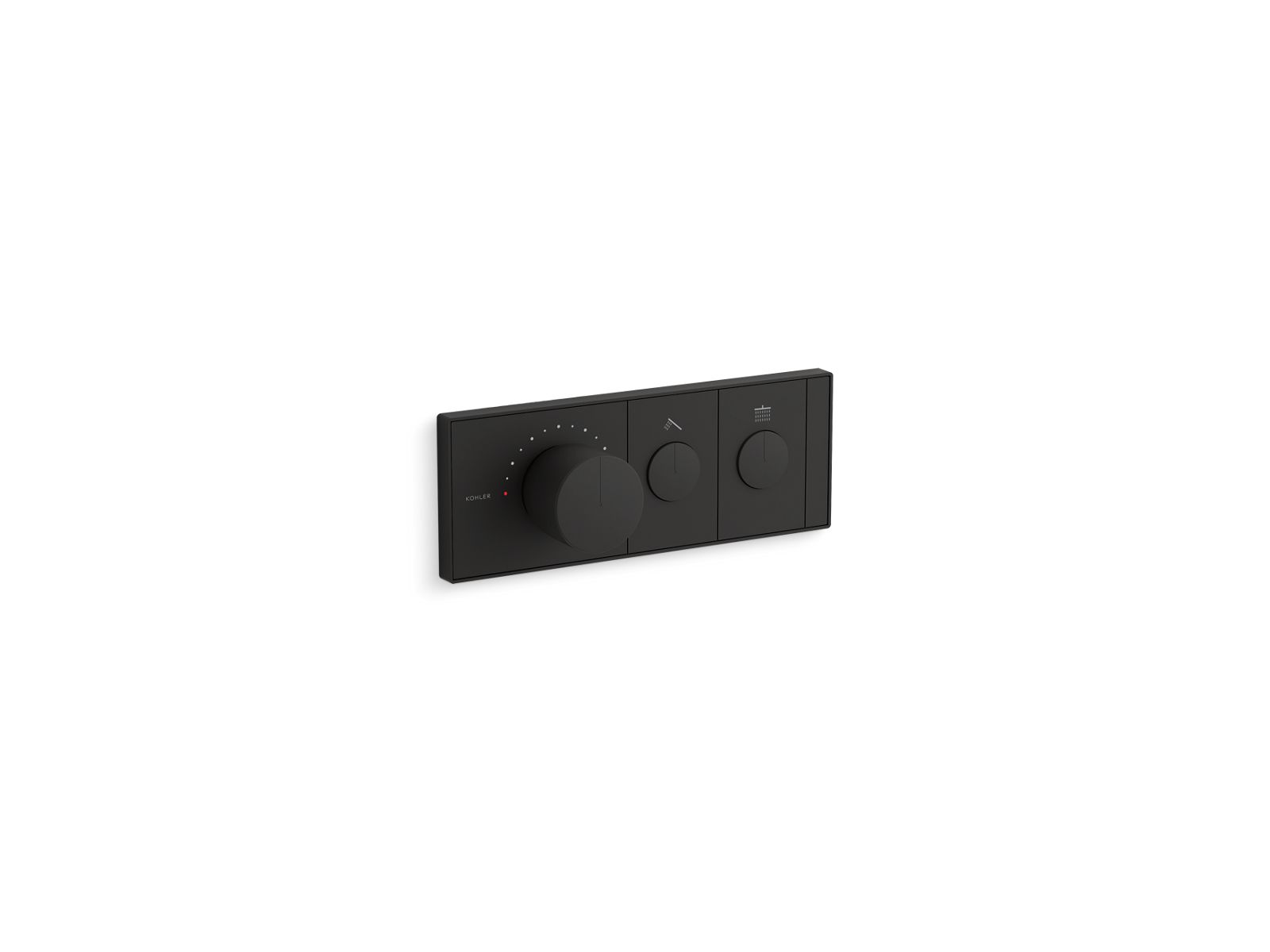 KOHLER K-26346-9 Anthem Two-outlet thermostatic valve control panel with recessed push buttons