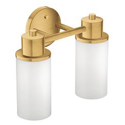 Moen DN0762 Brushed gold two globe bath light