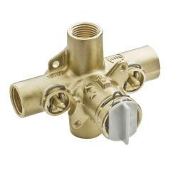 Moen FP62390 1/2 Inch Ips Posi-Temp Pressure Balancing Rough-in Valve and Pre - Installed Flush Plug with Stops
