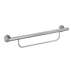 Moen LR2350D Brushed nickel 24" grab bar with towel bar