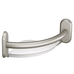 Moen LR2354D Brushed nickel 9" grab bar with corner shelf