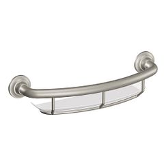 Moen R2356D Brushed nickel 16" grab bar with shelf