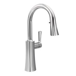 Moen S72608 Etch chrome One Handle Pulldown Kitchen Faucet