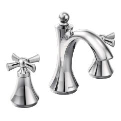 Moen T4524 Wynford 8" Widespread Two Handle High-Arc Bathroom Faucet with Cross Handles