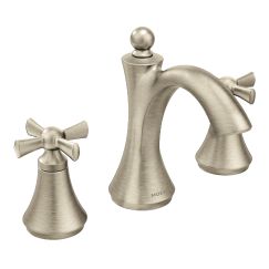 Moen T4524 Wynford 8" Widespread Two Handle High-Arc Bathroom Faucet with Cross Handles