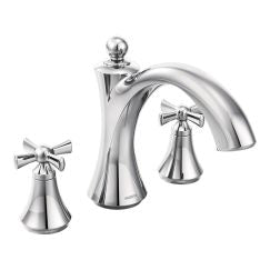 Moen T657 Wynford Two Handle Non Diverter Roman Tub Faucet