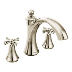 Moen T657 Wynford Two Handle Non Diverter Roman Tub Faucet