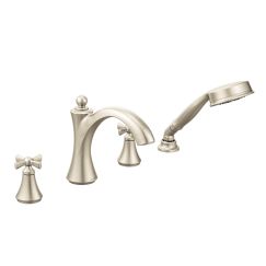 Moen T658 Wynford Two Handle Diverter Roman Tub Faucet Includes Hand Shower