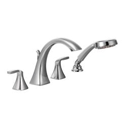 Moen T694 Two-Handle Roman Tub Faucet Includes Hand Shower