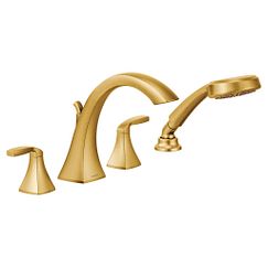 Moen T694 Two-Handle Roman Tub Faucet Includes Hand Shower