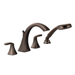 Moen T694 Two-Handle Roman Tub Faucet Includes Hand Shower