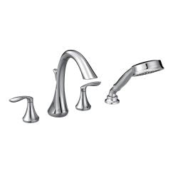 Moen T944 Eva Two Handle High Arc Roman Tub Faucet Includes Hand Shower