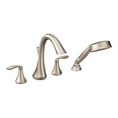 Moen T944 Eva Two Handle High Arc Roman Tub Faucet Includes Hand Shower