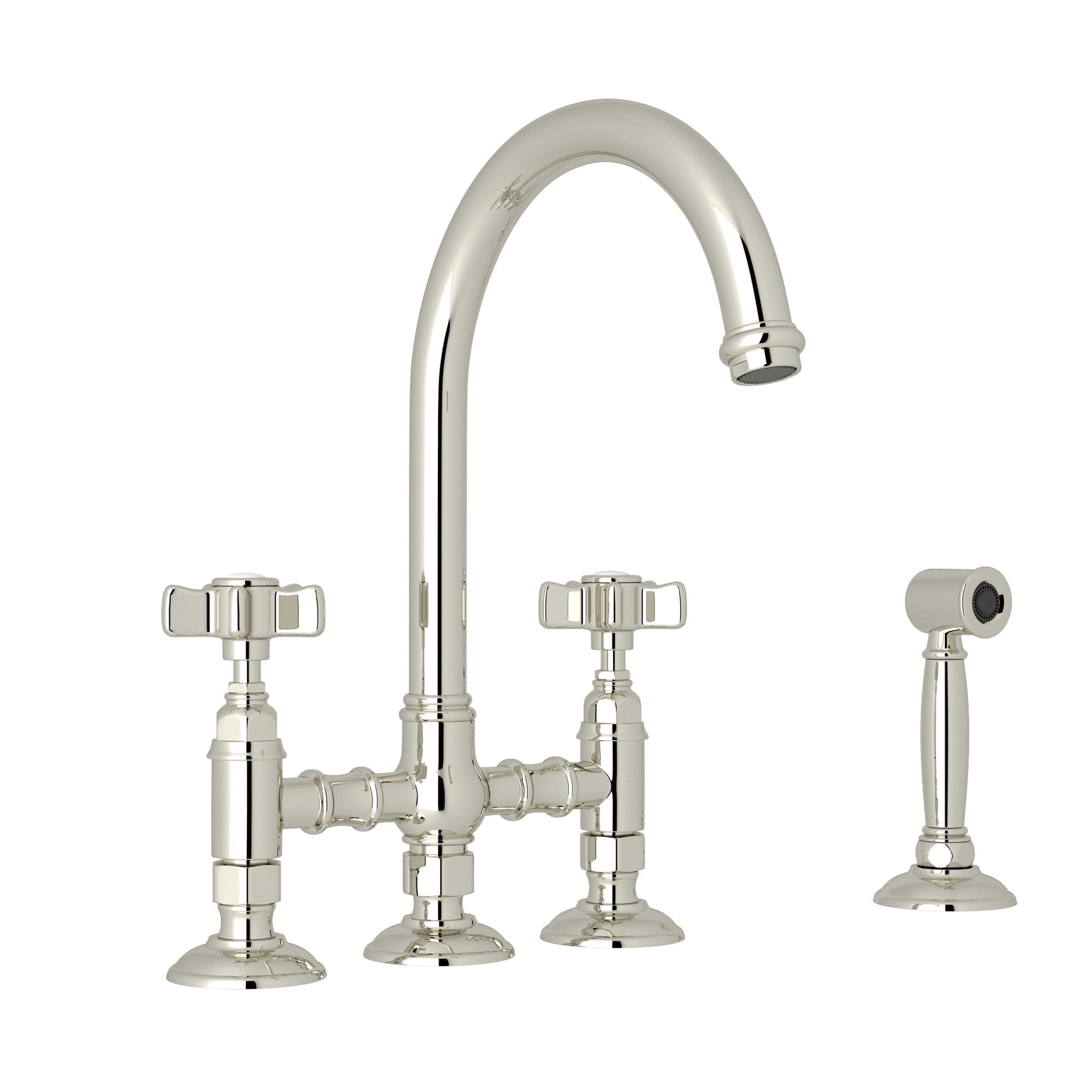 Rohl A1461XWSPN-2 Kitchen Bridge Faucet