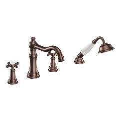 Moen TS21102 Two-Handle Roman Tub Faucet Includes Hand Shower