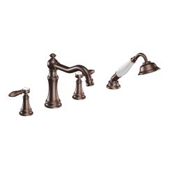 Moen TS21104 Two-Handle Roman Tub Faucet Includes Hand Shower