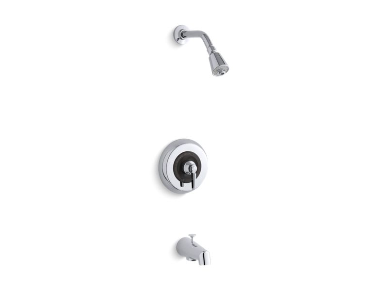 KOHLER K-TS6908-4G Triton Rite-Temp bath and shower valve trim with lever handle, NPT spout and 1.75 gpm showerhead