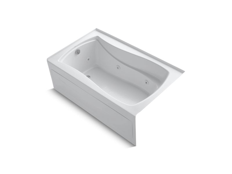 KOHLER K-1239-HL Mariposa 60" x 36" alcove whirlpool with integral apron, integral flange, left-hand drain and heater