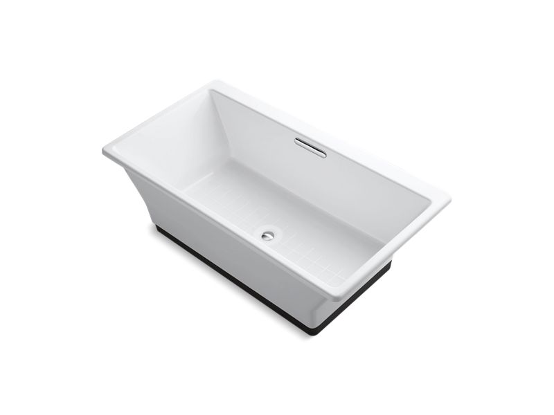 KOHLER K-894-F63 Rve 66-15/16" x 36" freestanding bath with Brilliant Ash base