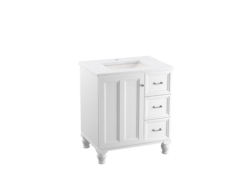 KOHLER K-99517-LGR Damask 30" bathroom vanity cabinet