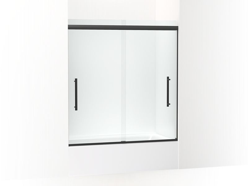 KOHLER K-707602-8L Pleat 63-9/16" H sliding bath door with 5/16" - thick glass