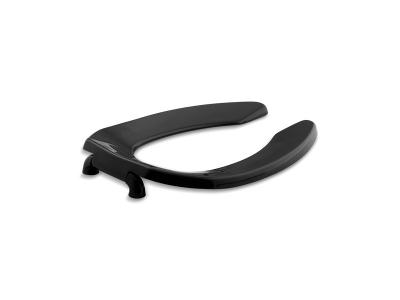 KOHLER K-4671-C Lustra Elongated toilet seat with check hinge, in Black Black