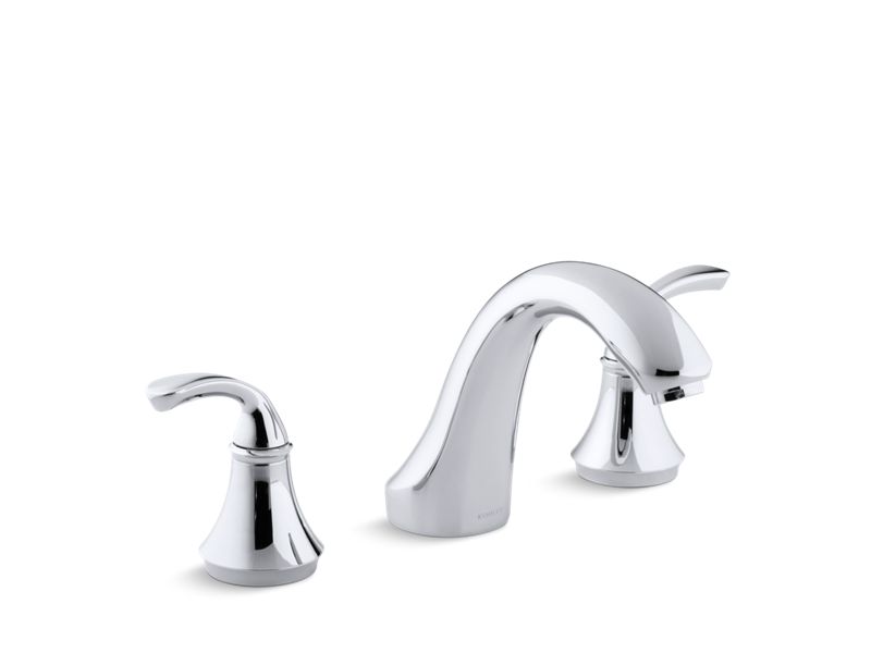 KOHLER K-T10278-4 Fort Sculpted Deck-mount bath faucet trim for high-flow valve, valve not included