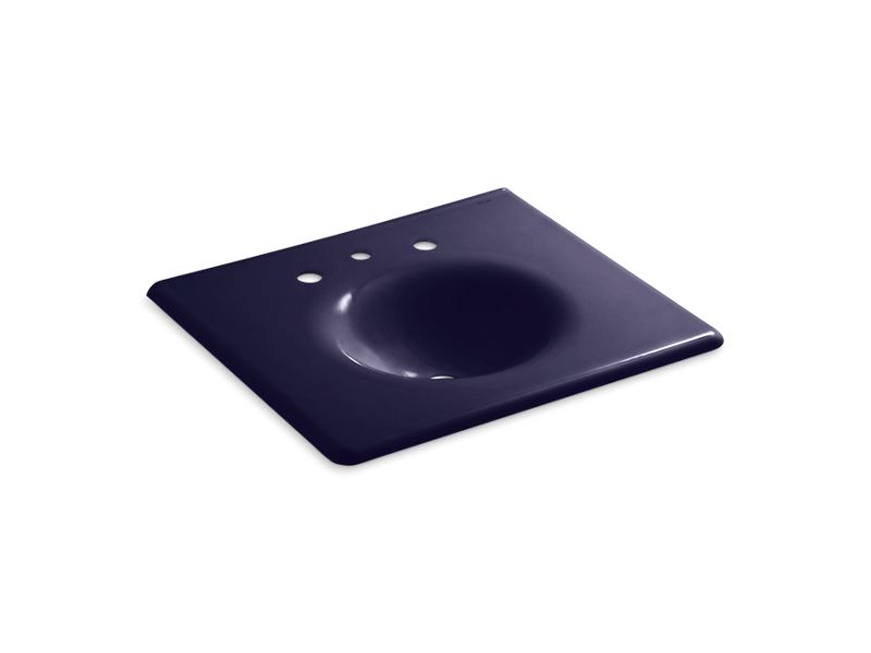 KOHLER K-3048-8 Iron/Impressions 25" Enameled cast iron vanity top with integrated round sink